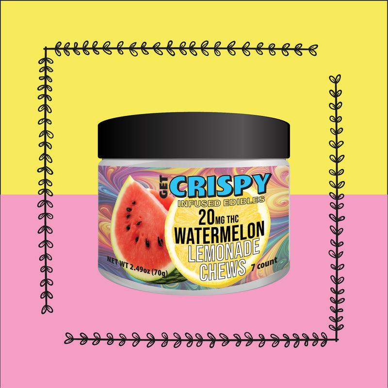 CRISPY Vegan Watermelon Lemonade Chew 20mg 7ct