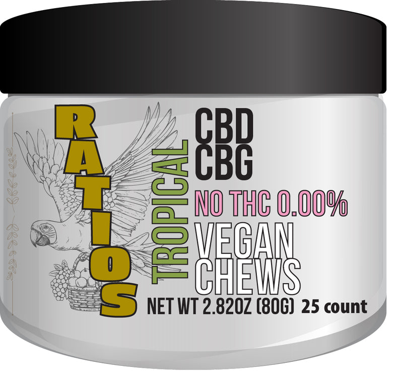 RATIOS CBD CBG 25:25mg Tropical 25ct